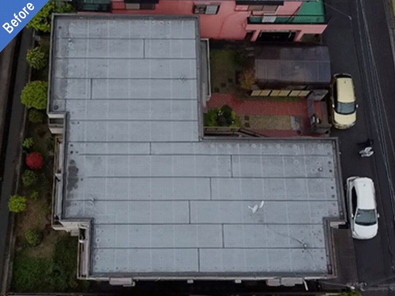防水工事前のヘーベルメゾンの屋上