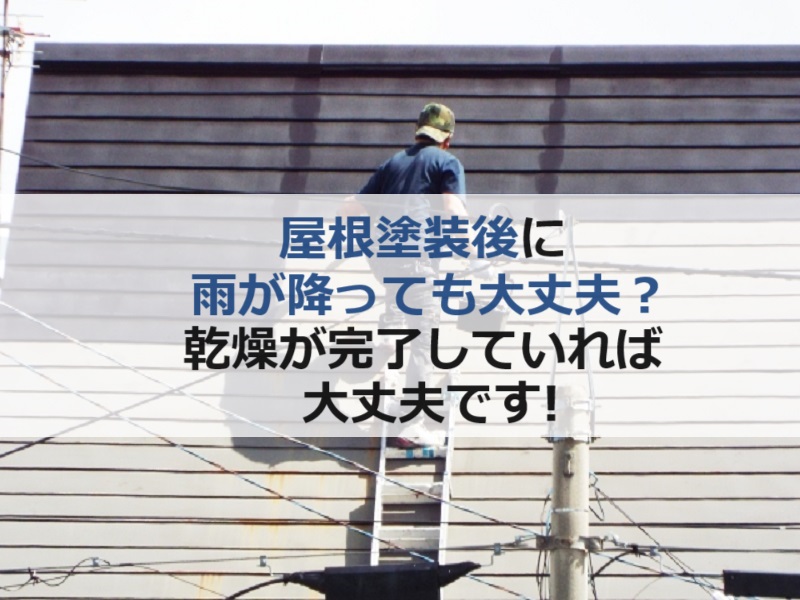 屋根塗装後に雨が降っても大丈夫？塗料の乾燥が完了していれば大丈夫です