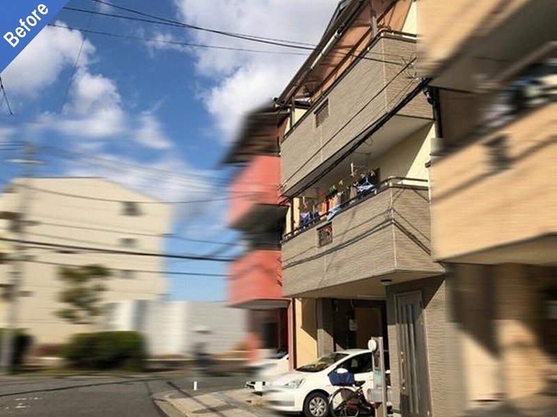 外壁塗装前の全景