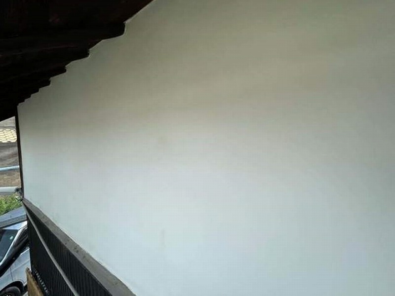 漆喰外壁の補修完了