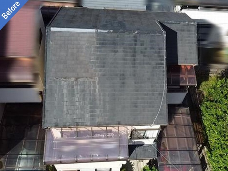 羽曳野市の外壁屋根塗装前の戸建て
