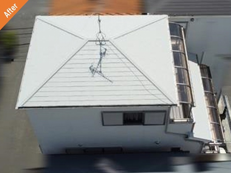 屋根塗装後のスレート瓦
