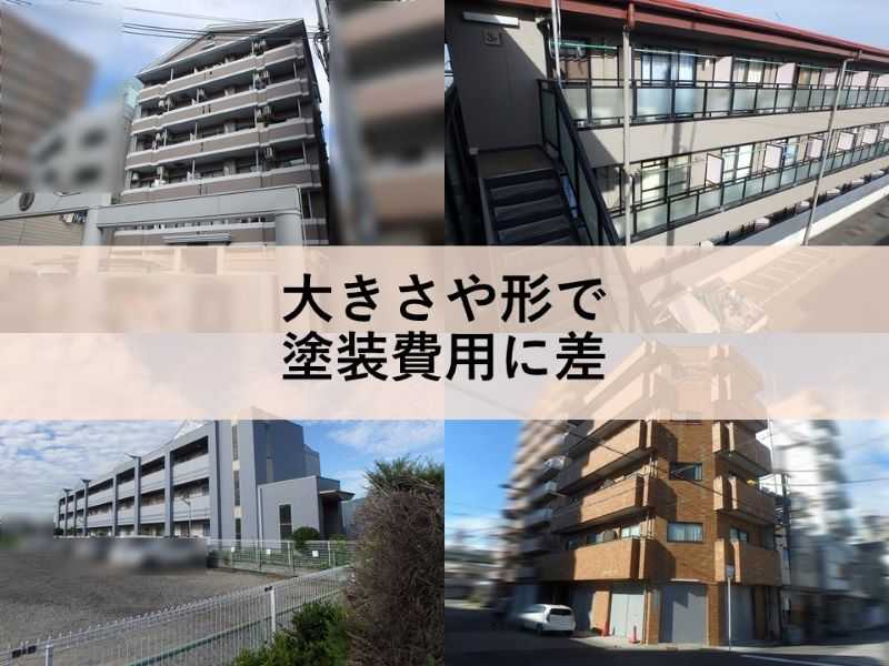 マンションの大きさや形で塗装費用に差