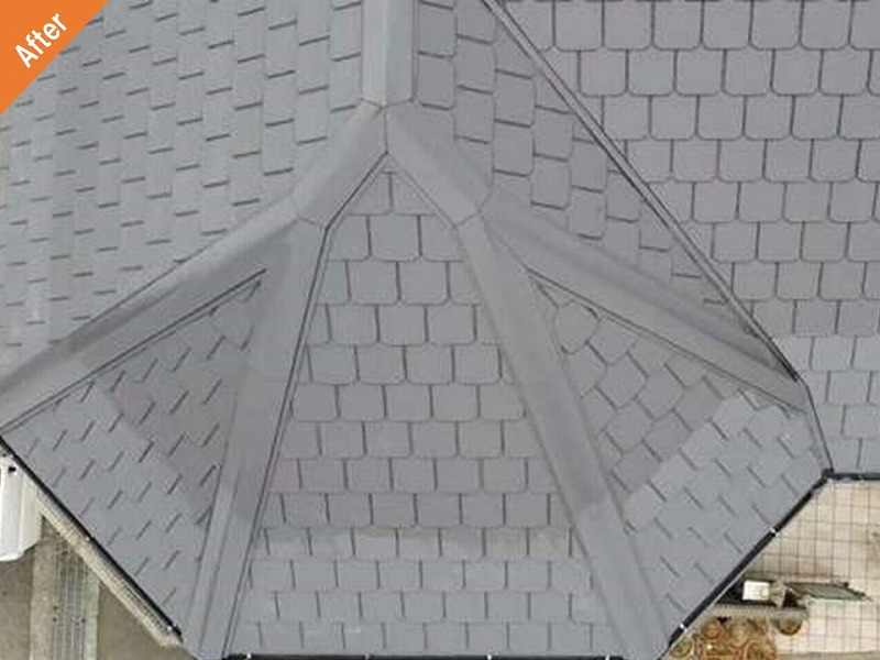 屋根塗装後の板金とカラーベスト