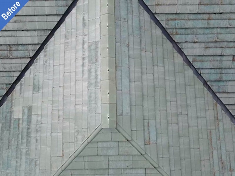 屋根塗装前のセメント瓦