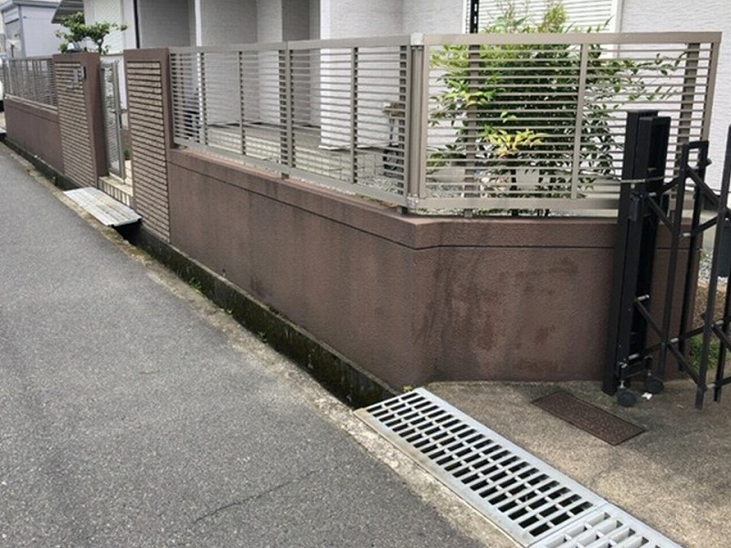 香芝市の三井ホーム施工住宅の外塀