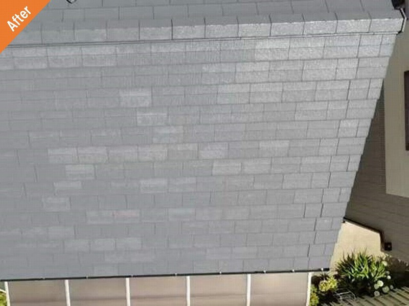 屋根塗装後のセメント瓦