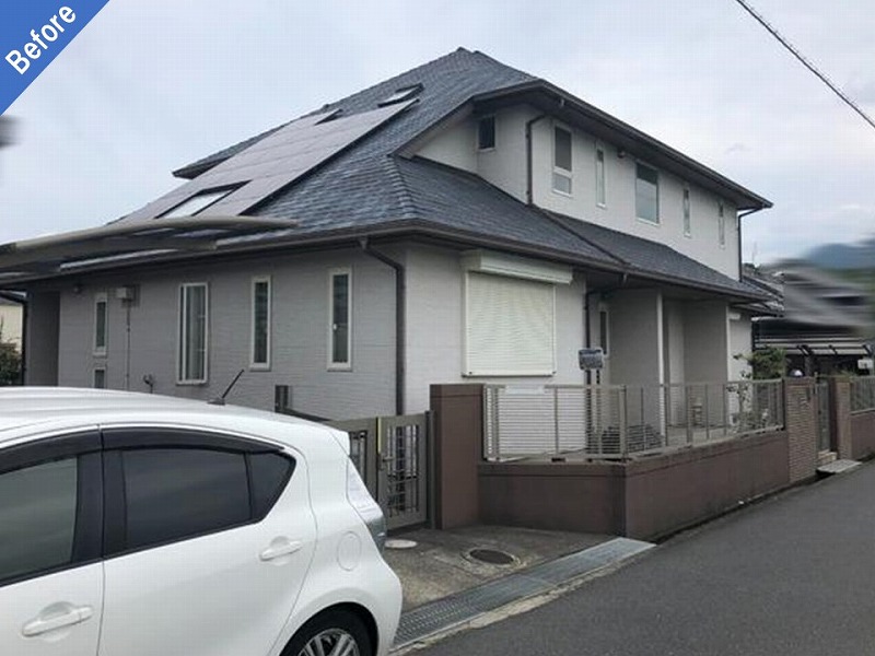 香芝市の外壁塗装前の三井ホームの戸建て住宅