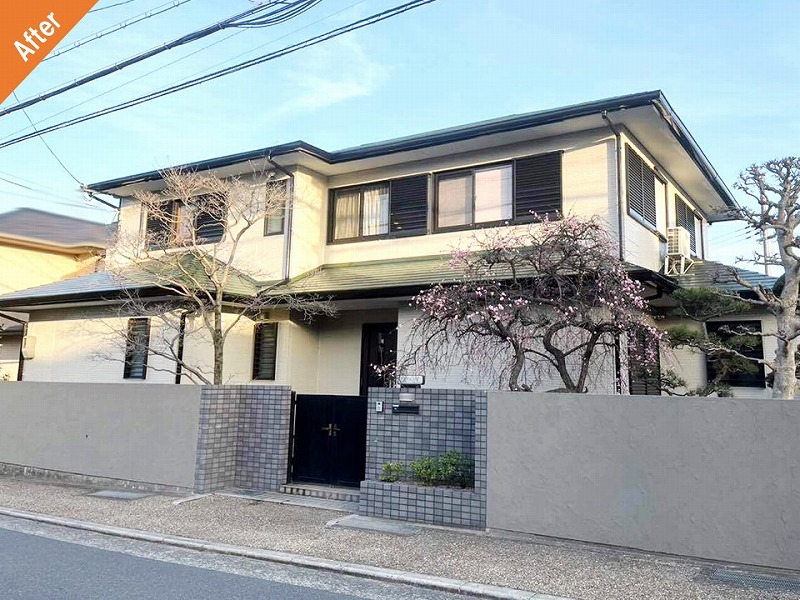 藤井寺市の外壁塗装後のサンヨーホームズ