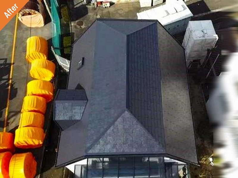 大阪市住吉区の屋根塗装後のカラーベスト