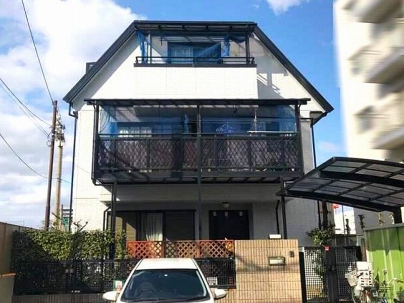 大阪市住吉区の外壁塗装後の大和ハウスの戸建て