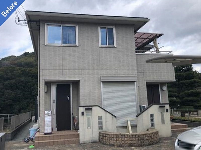 外壁塗装前の大和ハウスの戸建て