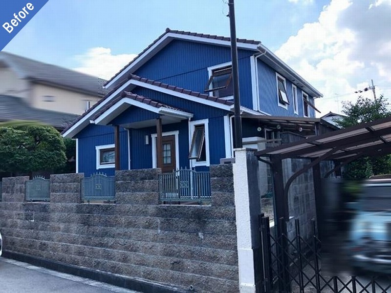 外壁塗装前の戸建て住宅