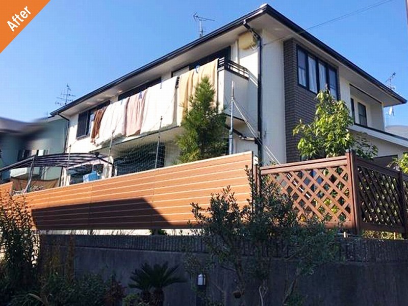 外壁塗装後の住宅