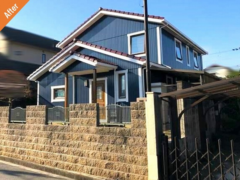 外壁塗装後の戸建て住宅
