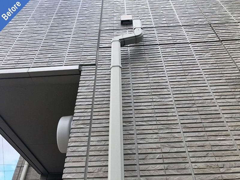 外壁塗装前の樋