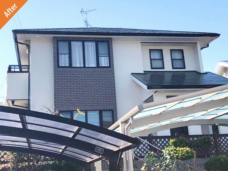 南河内郡太子町の外壁塗装後の戸建て住宅
