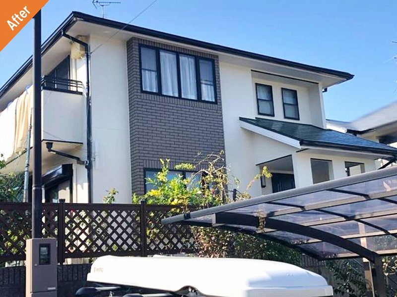 外壁塗装後の戸建て住宅