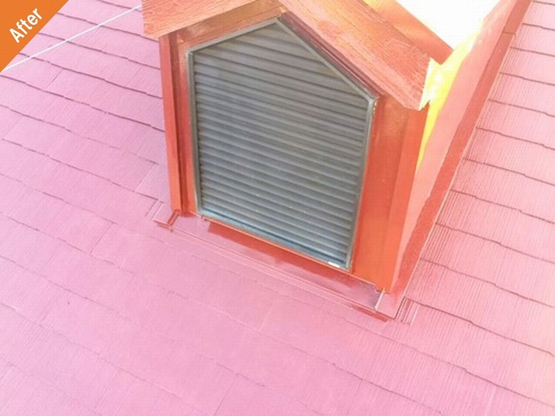 屋根塗装後の鳩小屋