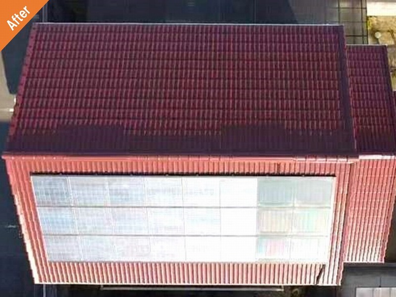 屋根塗装後のモニエル瓦