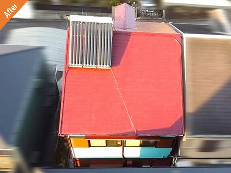 南河内郡河南町の屋根塗装後のスレート瓦