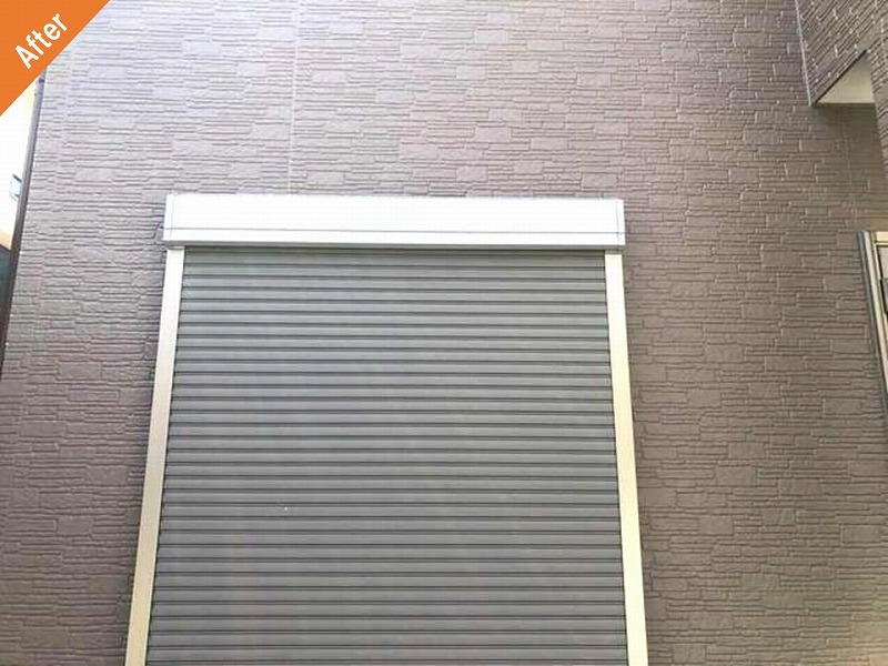 塗り替え後のシャッターボックス