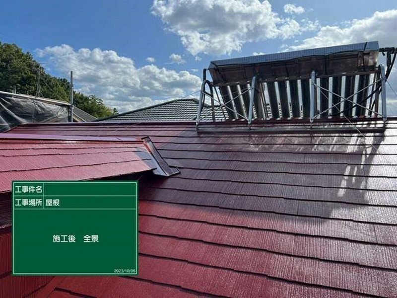 屋根塗装後の全景