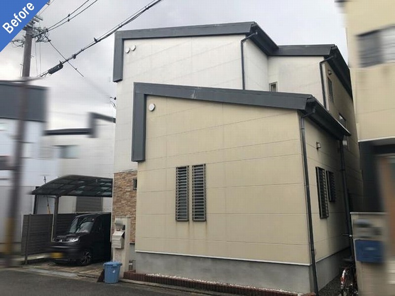 外壁塗装前の戸建て住宅