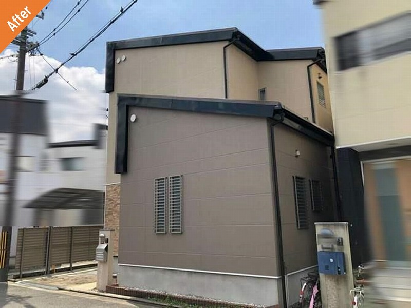 外壁塗装後の戸建て住宅