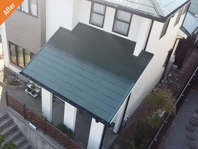 屋根塗装後の下屋根