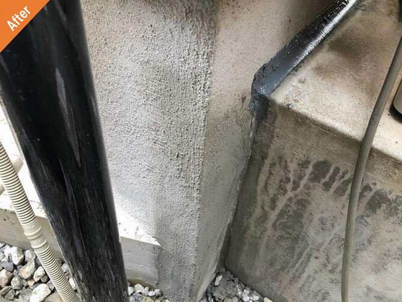 ひび割れ補修後基礎