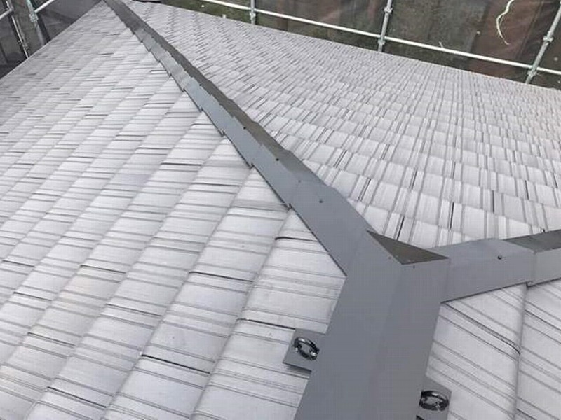 板金塗装後の屋根