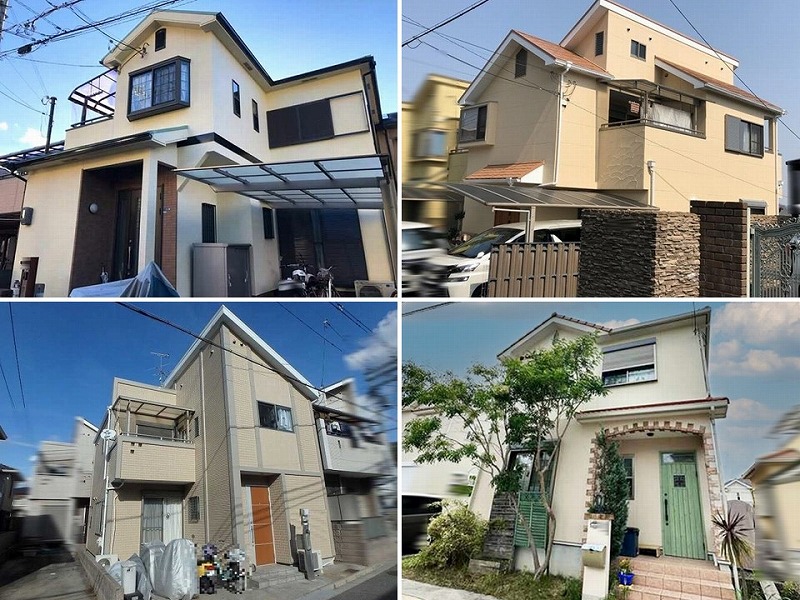 落ち着いた印象になるベージュの外壁塗装