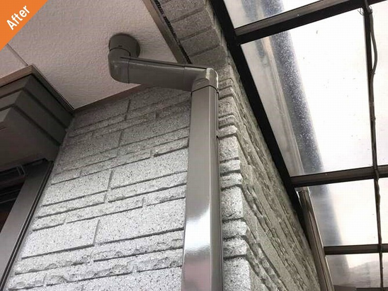 外壁塗装後の雨樋