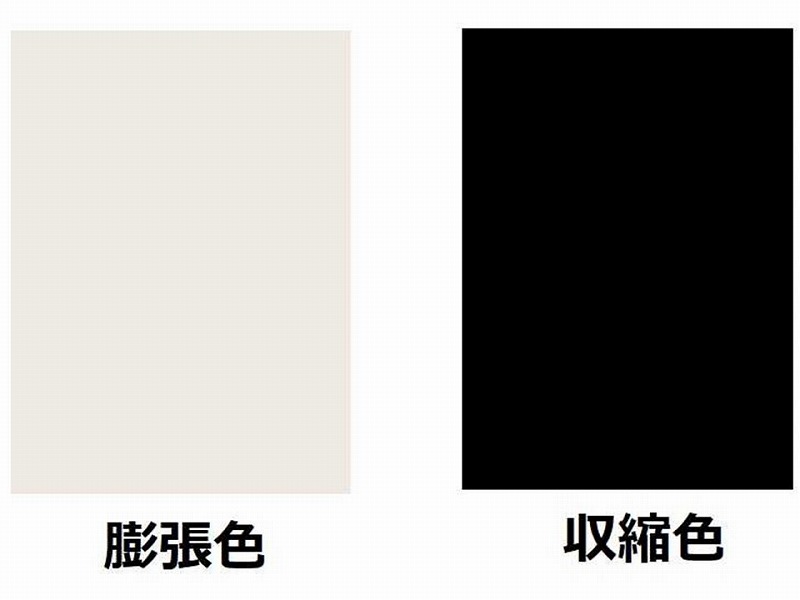 ベージュは膨張色