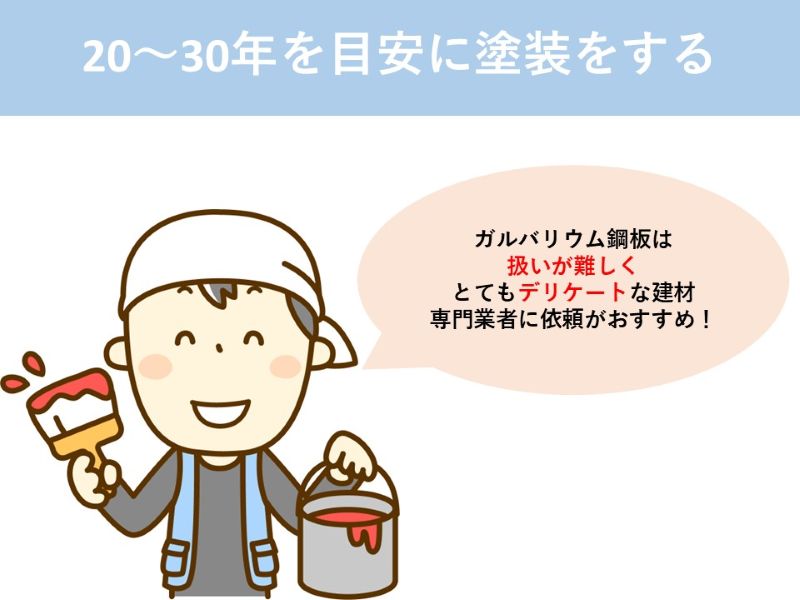 20～30年を目安に塗装をする