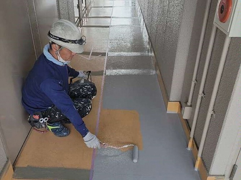 廊下の防塵工事