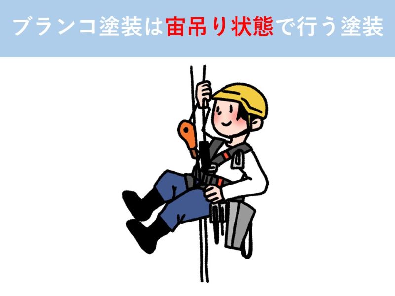 ブランコ塗装は宙吊り状態で行う塗装