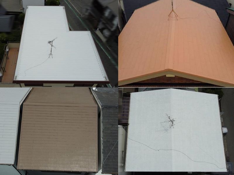 シンプルな形の屋根