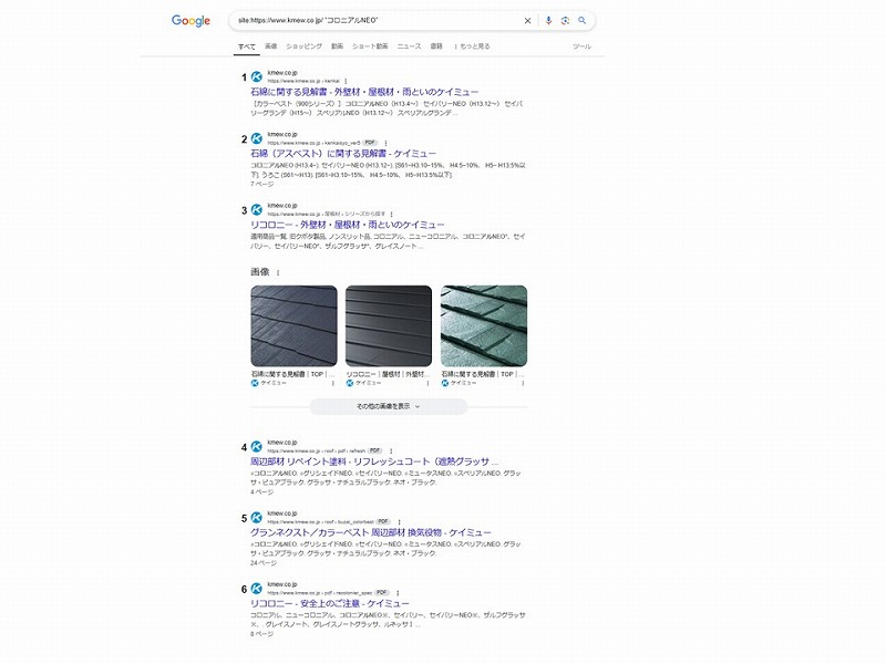 コロニアルNEOの検索結果