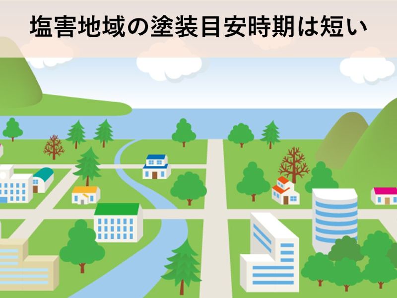 塩害地域の塗装目安時期は短い