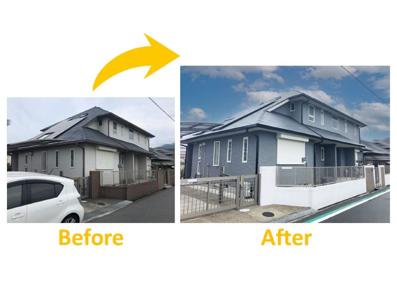 約45坪住宅の施工事例（施工費用約181万）（ビフォーアフター）