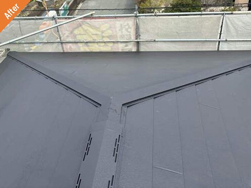 屋根カバー工法後のスーパーガルテクト