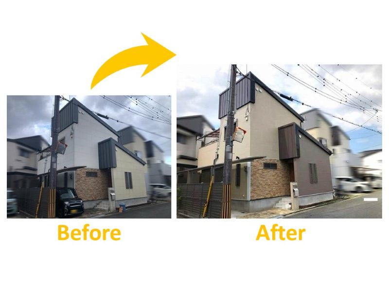 約30坪住宅の施工事例（施工費用約140万円）（ビフォーアフター）