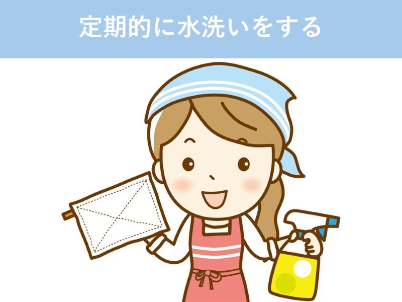 定期的に水洗いをする