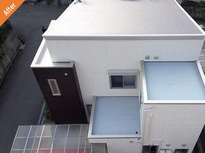 外壁塗装・防水工事後のベランダ