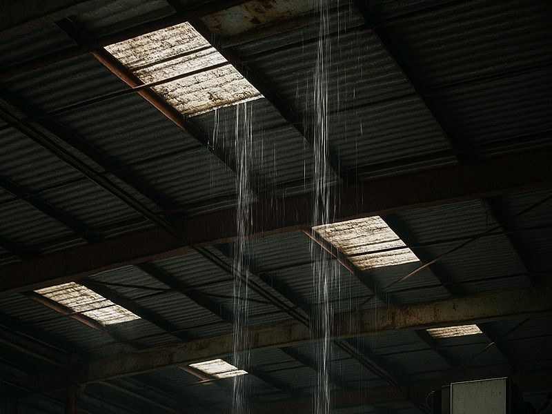 メンテナンスを怠り雨漏りした工場屋根