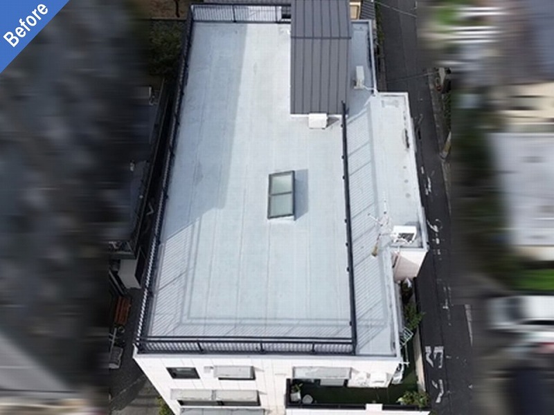外壁塗装前の旭化成ヘーベルハウスの屋上