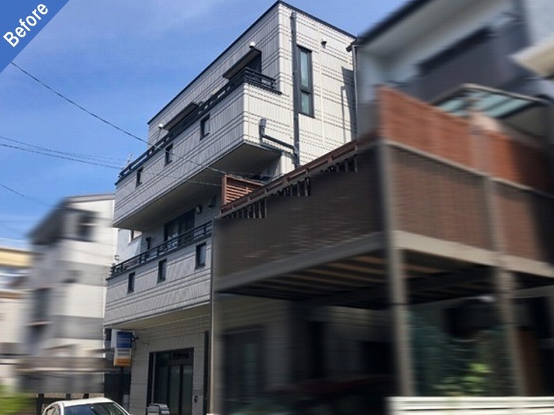 富田林市の雨漏り修理と外壁塗装前のパナホーム