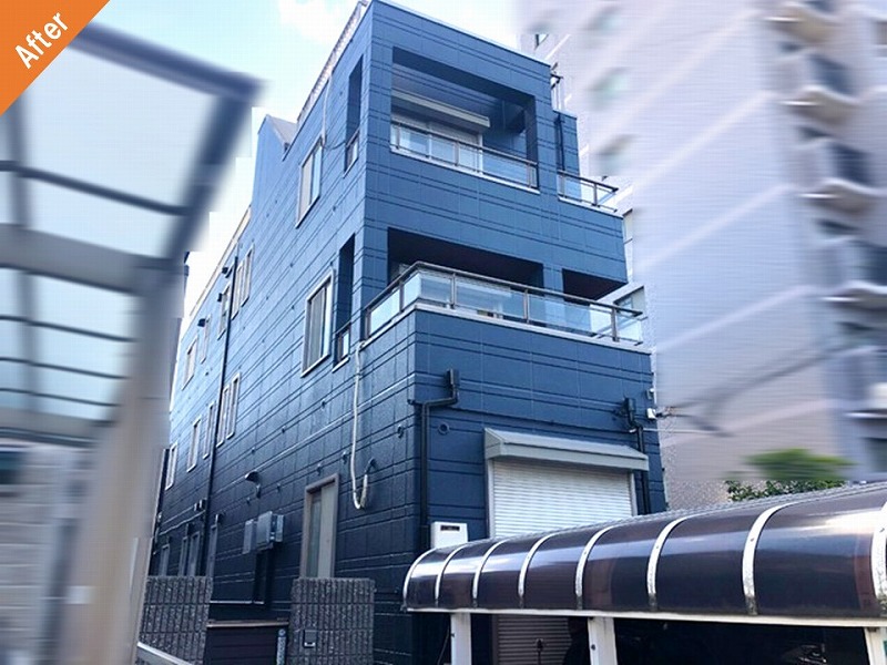 大阪市住之江区の外壁塗装後の旭化成ヘーベルハウス